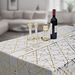 Shabbat and Holiday Tablecloth 140cm x 350 cm - Gold Print