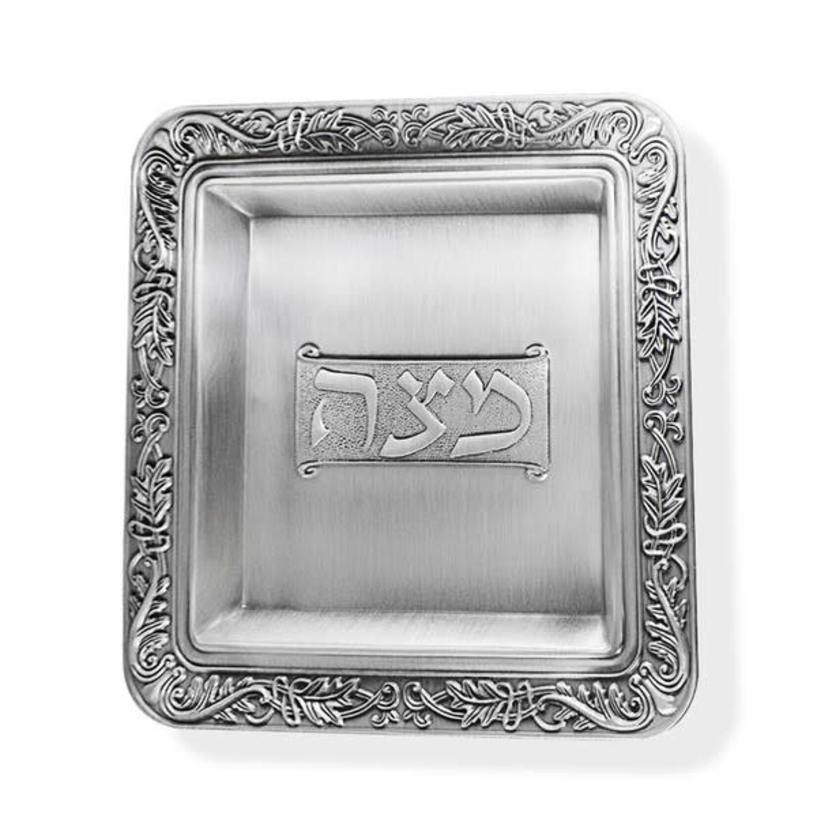 Pewter Finish Matzah Tray