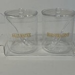 Acrylic Salt Water and Horseradish Server with Tray