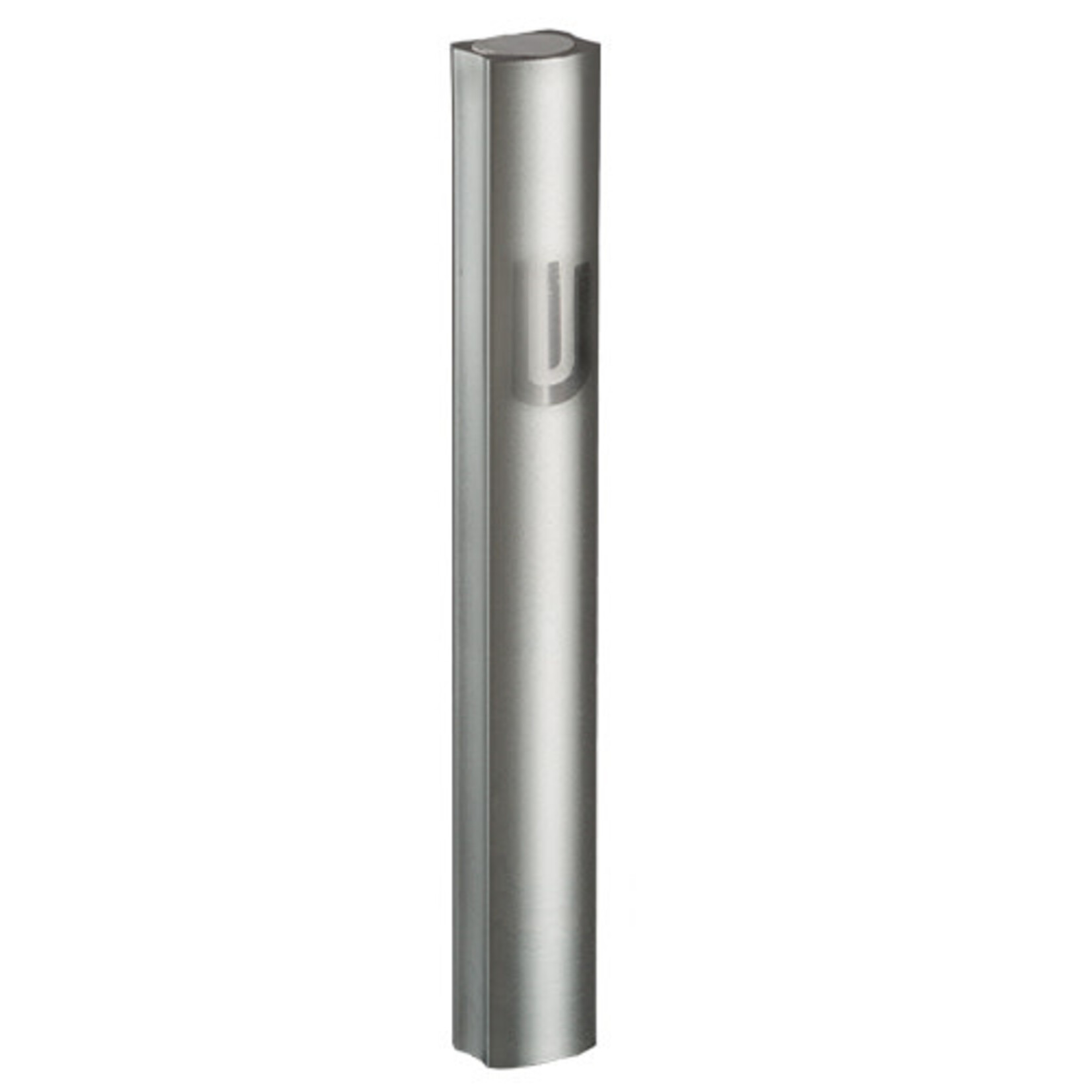 Aluminium Mezuzah Dotted Design In Gray - 15cm
