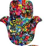 Pop Art Hamsa On Stand - Ahava