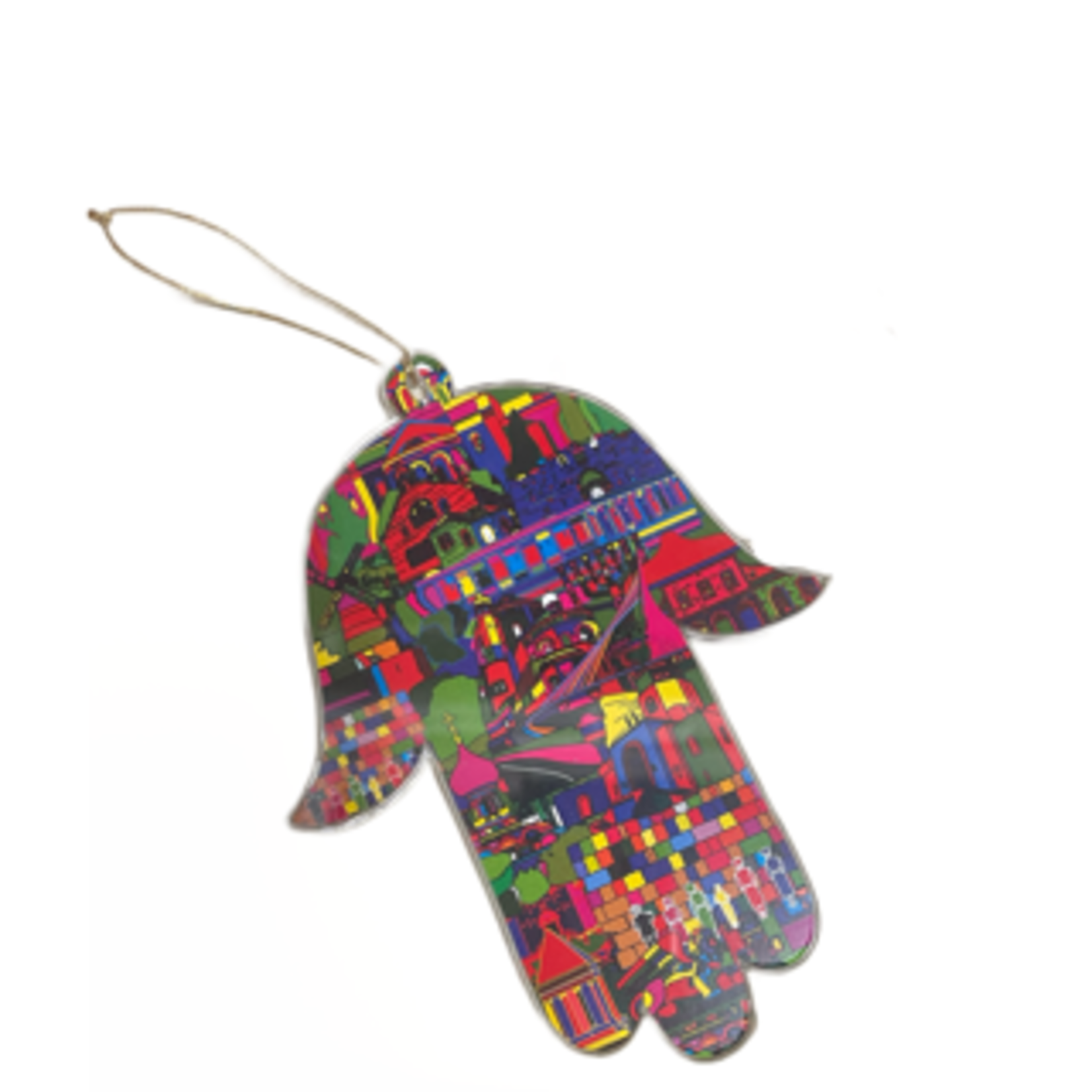 Two-Sided Lucite Jerusalem Hamsa