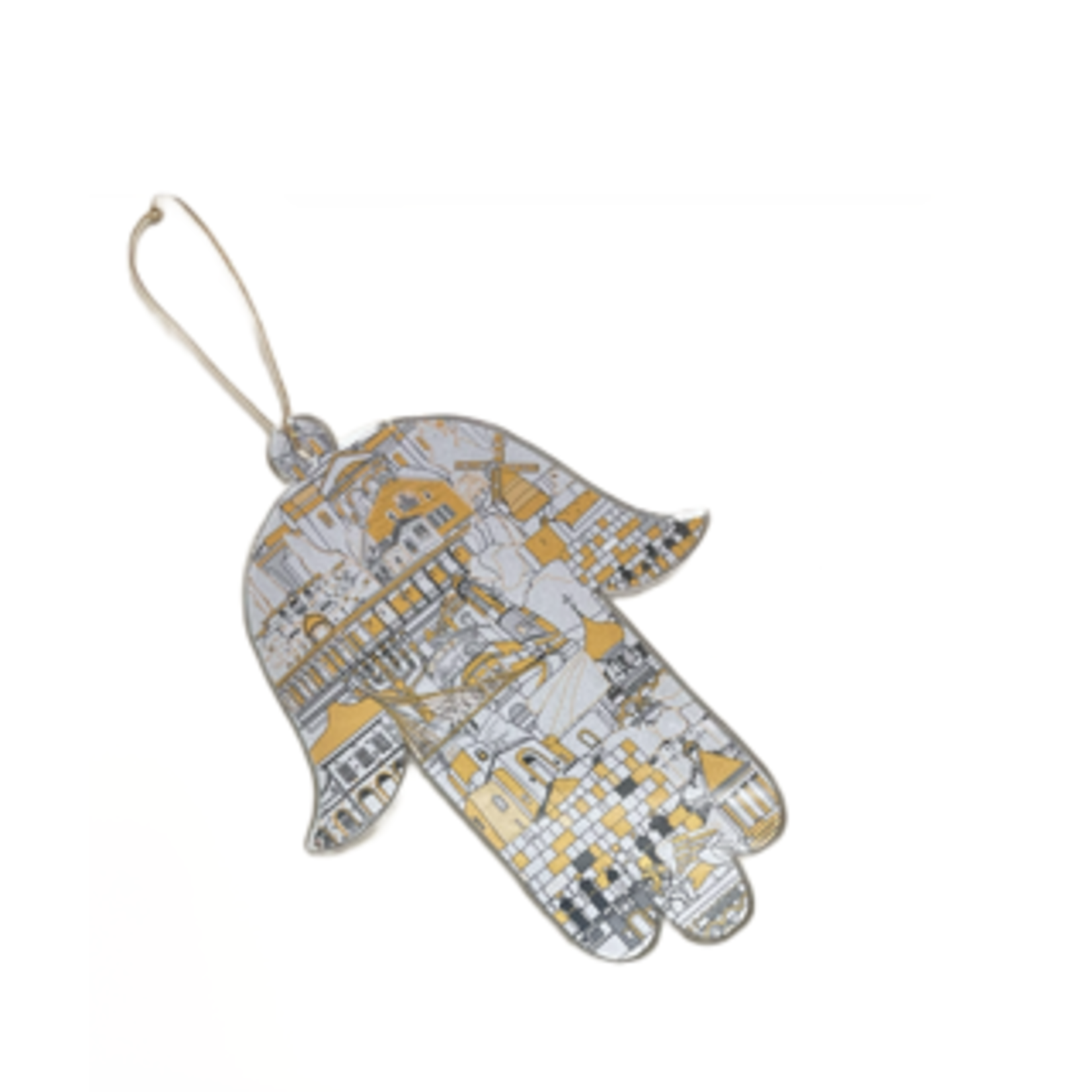 Two-Sided Lucite Jerusalem Hamsa