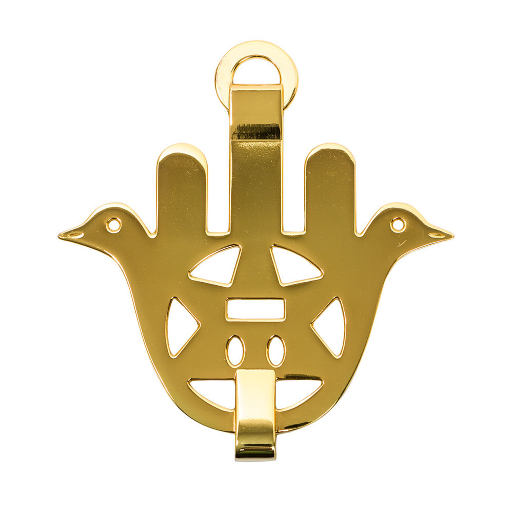 Brass Love Bird Hamsa - Jerusalem 19th Century Replica