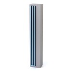 Elongated Shin Mezuzah - Gray/Lt. Blue - 12cm