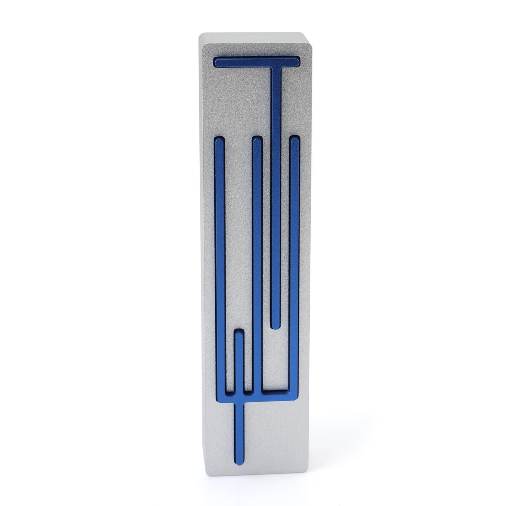 Shadai Mezuzah - Silver/Blue - 7cm