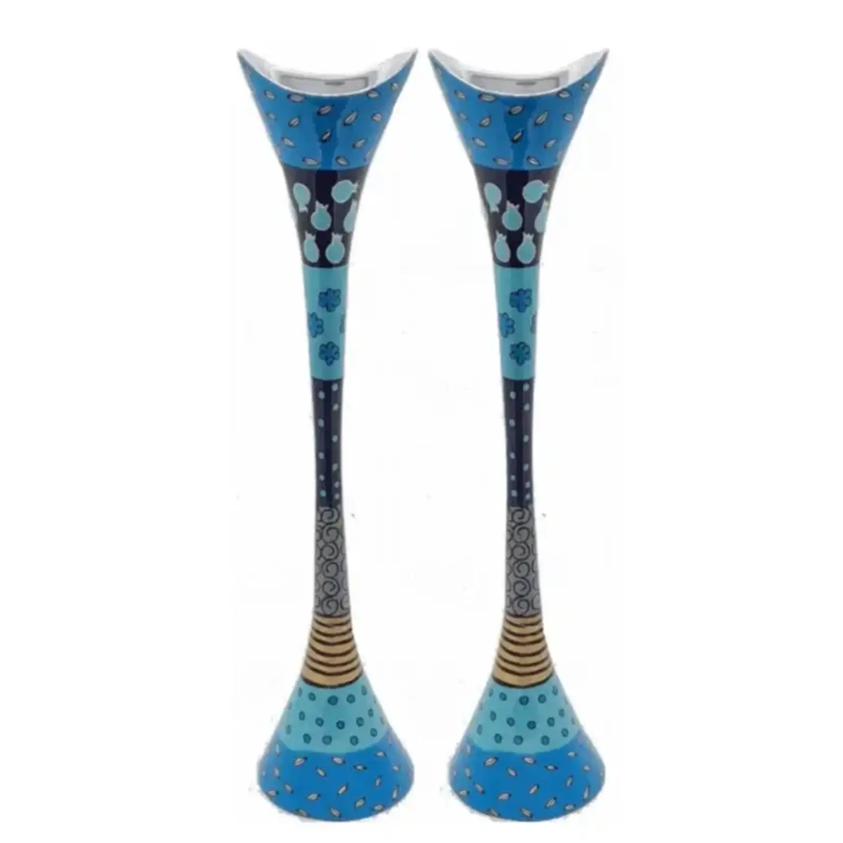 19" Blue Candlesticks by Hadarya