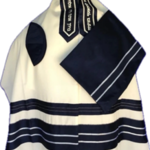 100% Fine Cotton w/ Blue and Silver Stripes (511)