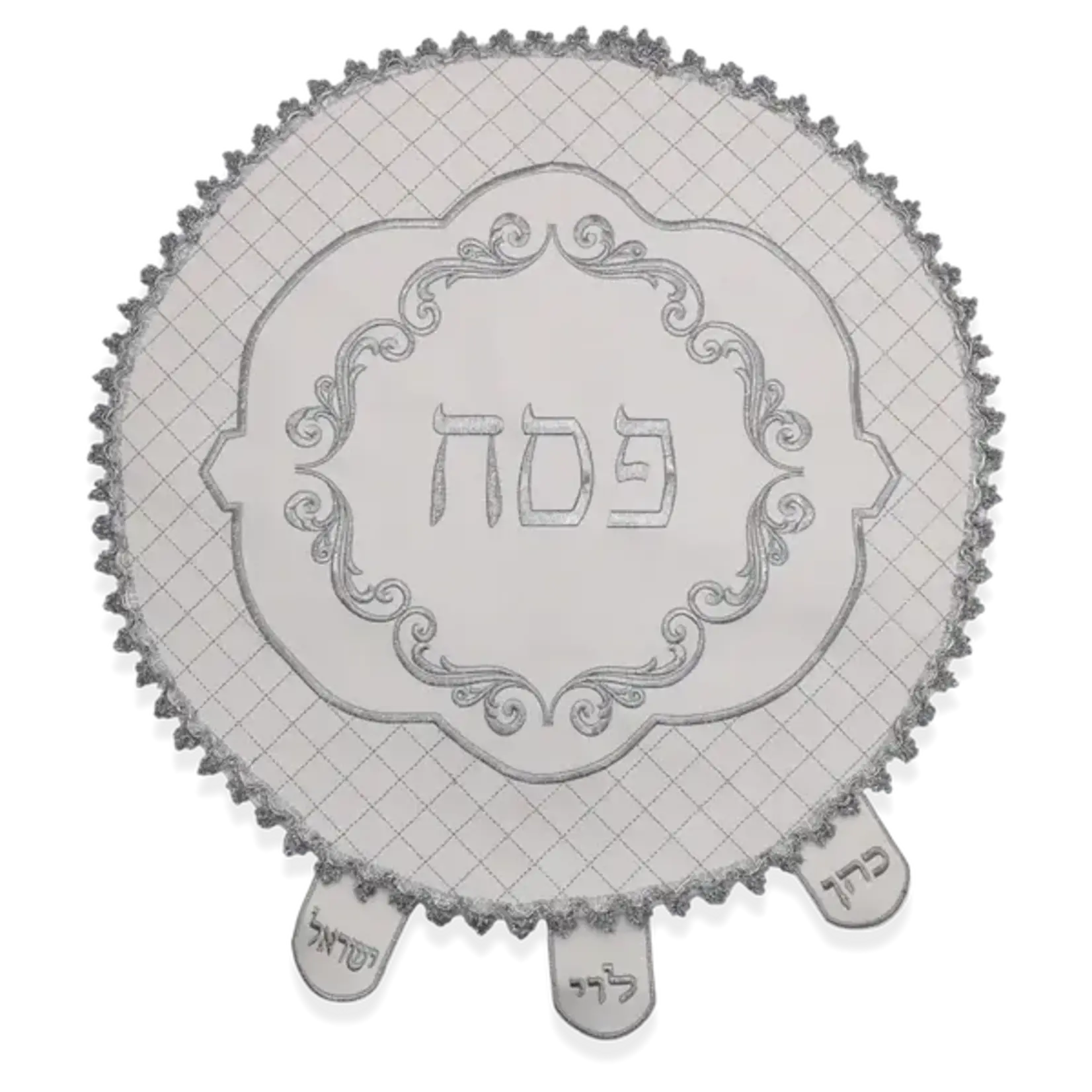 Round Matzah Cover - Pesach in Hebrew