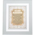 Home Blesssing Gold Metal Plaque - Framed - English