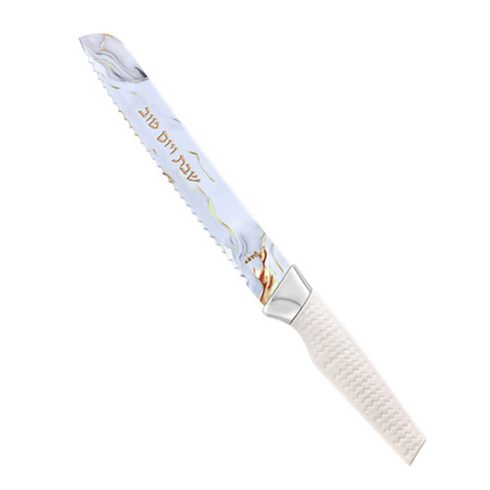 Shabbat and Holidays Challah Knife - White Handle