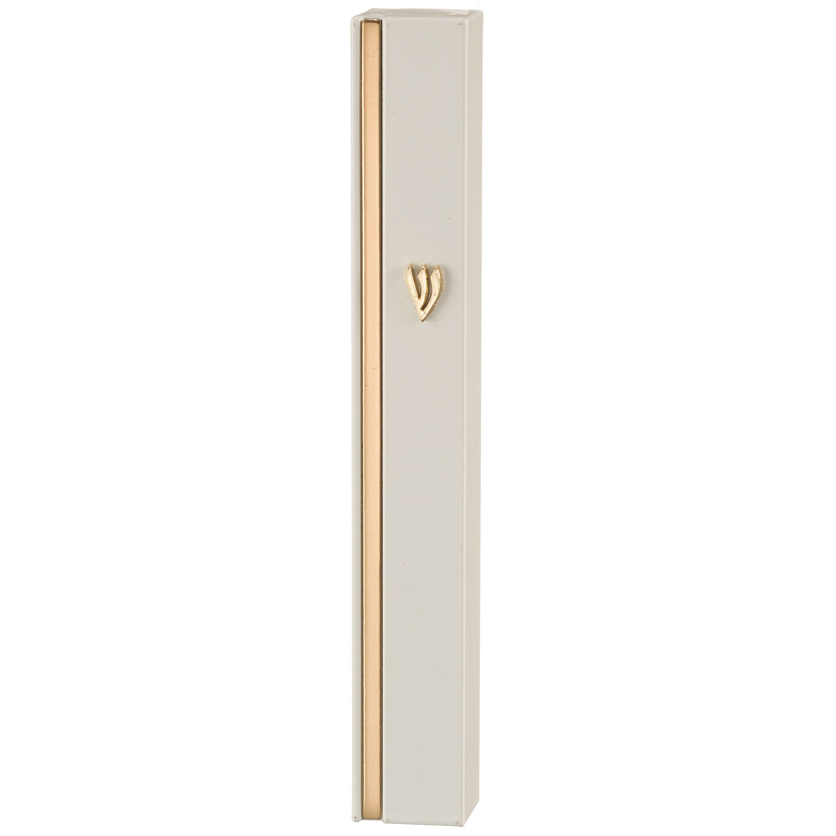 White/Gold Mezuzah Case