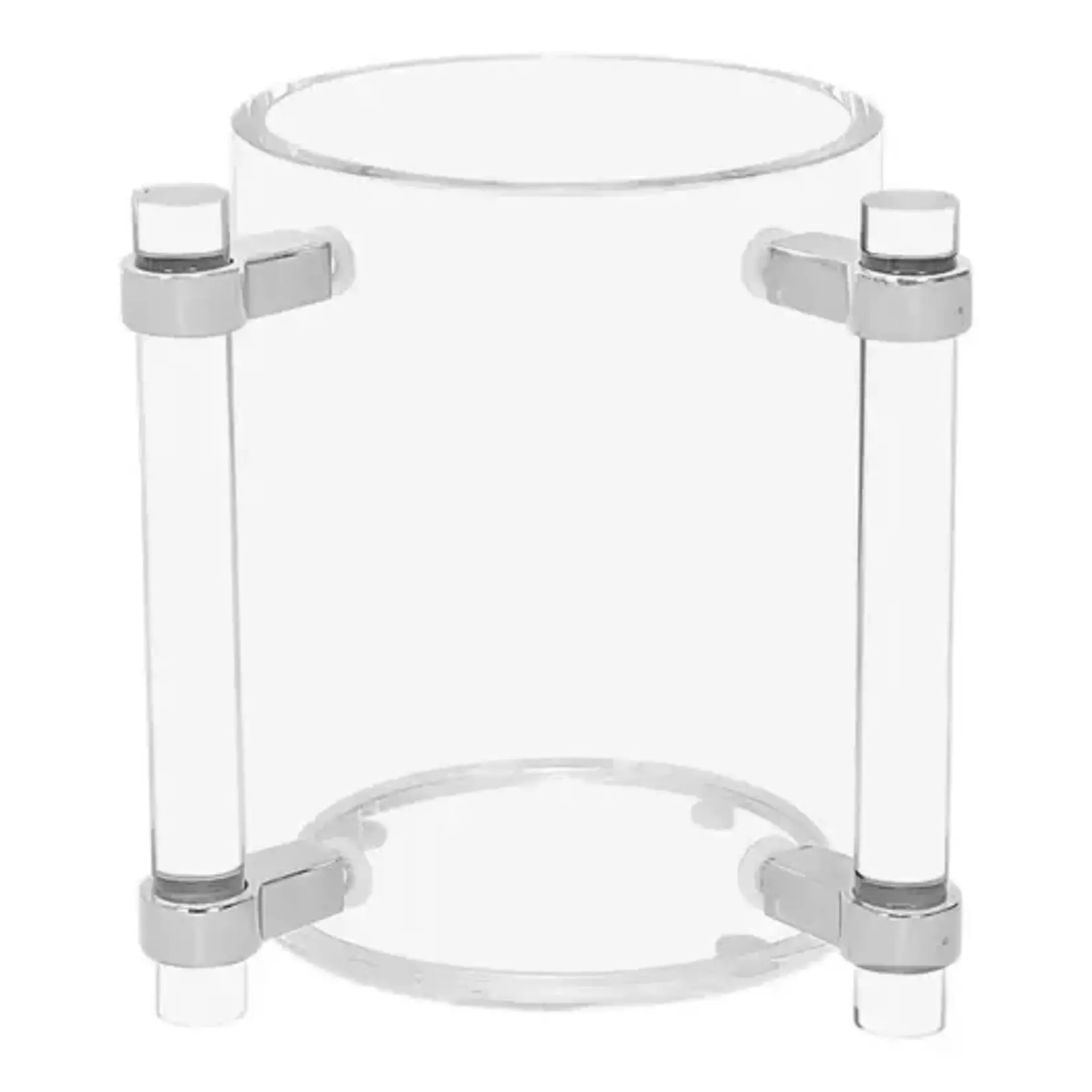 Lucite Wash Cup with Silver Handles