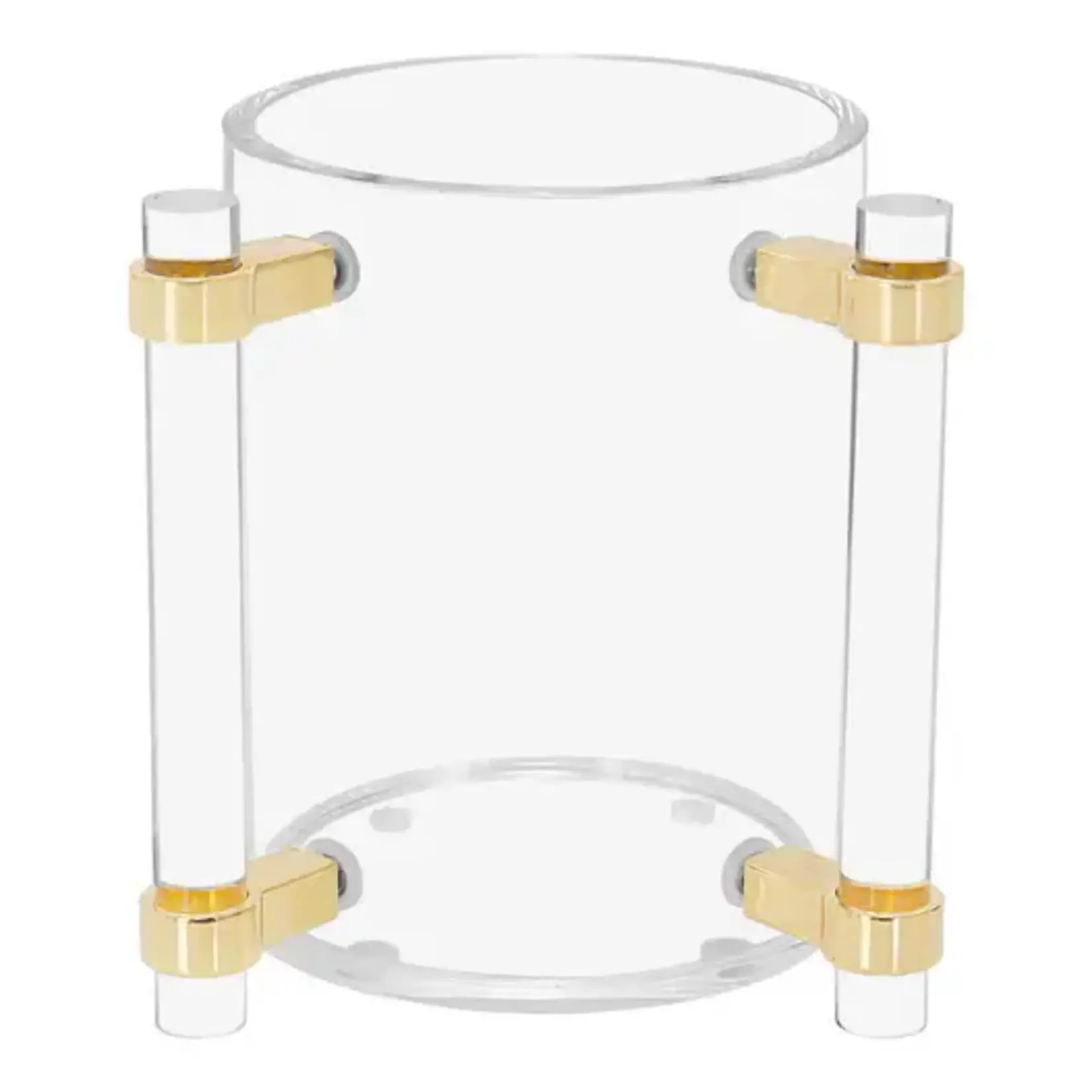 Lucite Wash Cup with Gold Handles