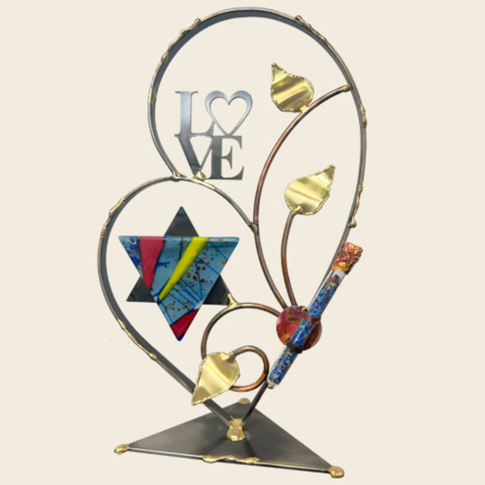 Large Love and Star of David Shards Keepsake