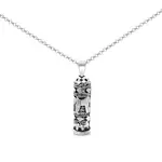 Sterling Silver Mezuzah with Chai Necklace