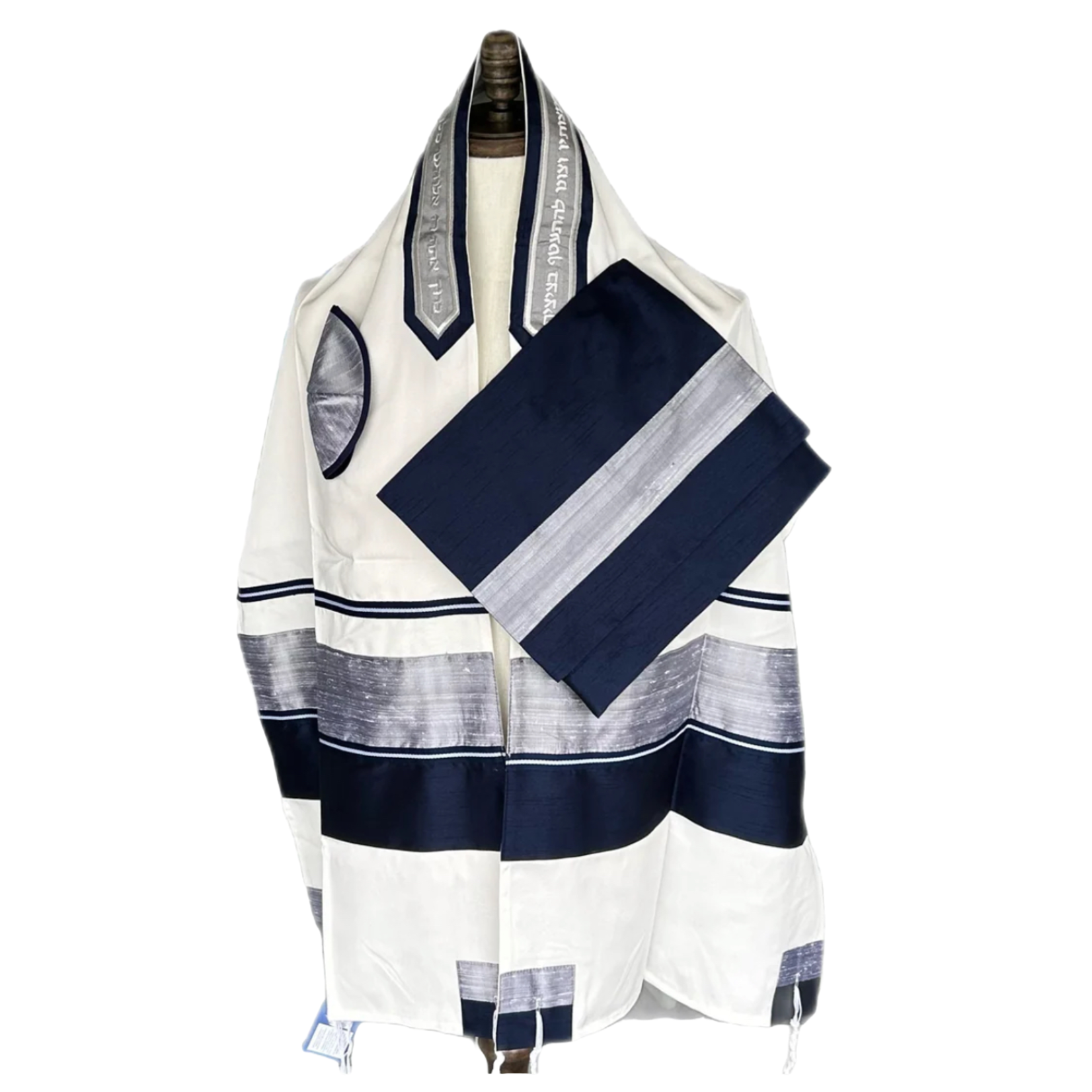 100% Wool with Blue and Silver Detail (547)