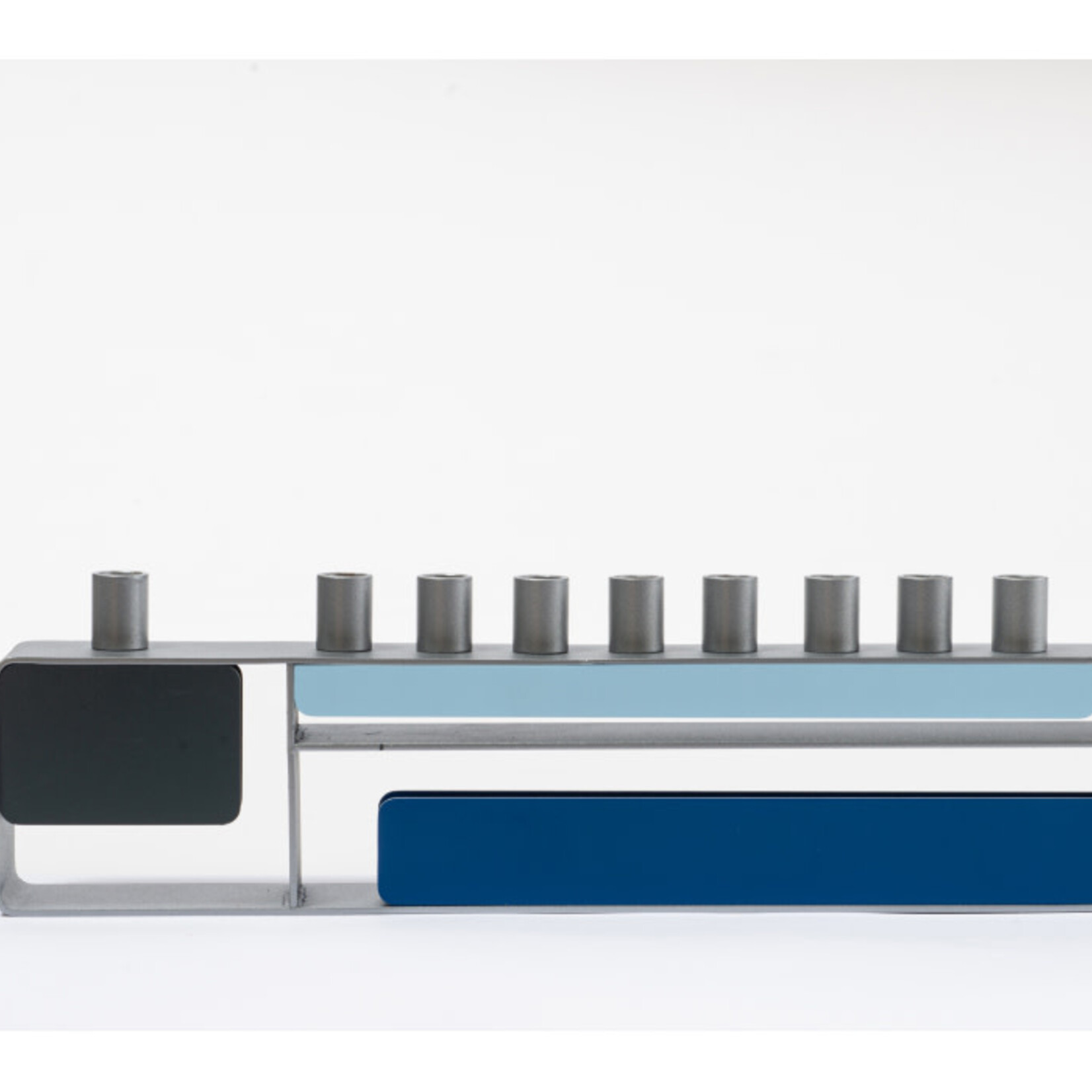 Modern Blue Gray Menorah - Israel Museum