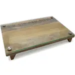 Walnut Wood and Glass Raised Challah Board