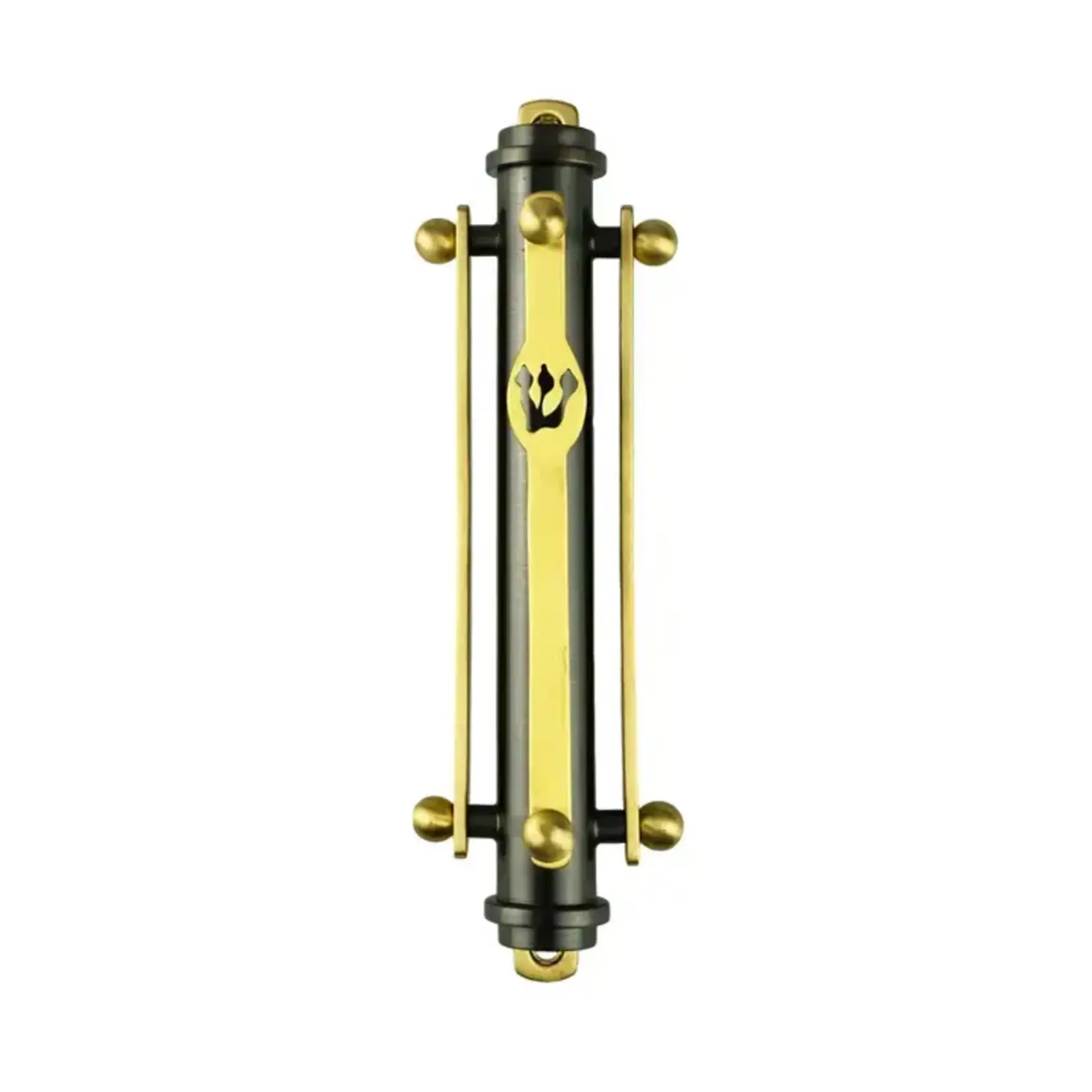 Black and Gold Suspension Mezuzah