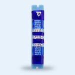 Blues w/ Silver Glass Mezuzah Case