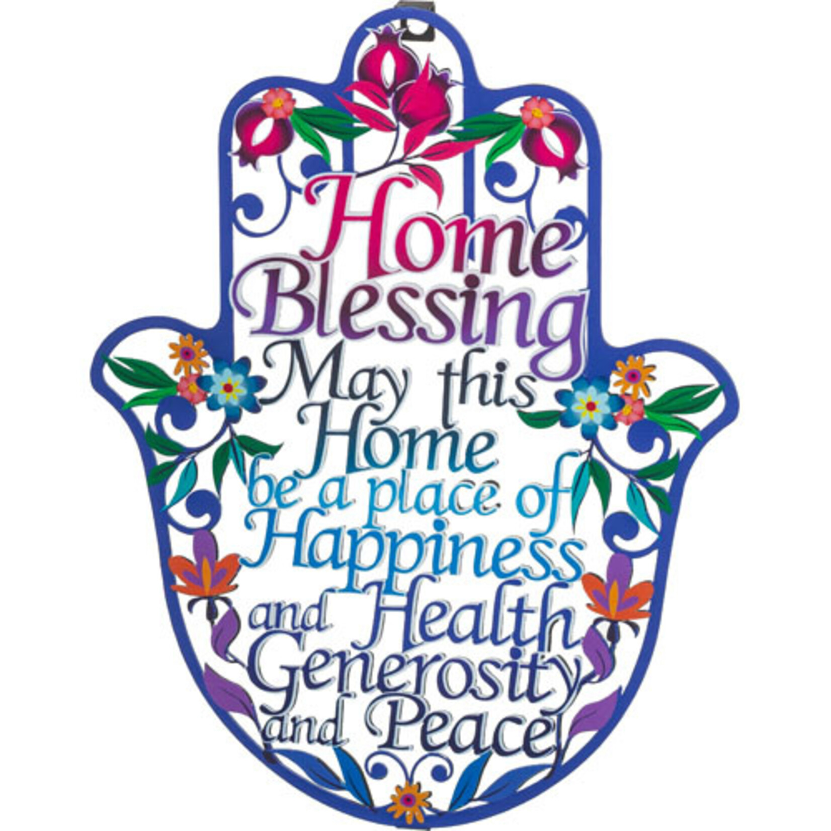 Metal Laser Cut Hamsa English Home Blessing