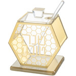Lucite Honey Dish - Honeycomb Gold