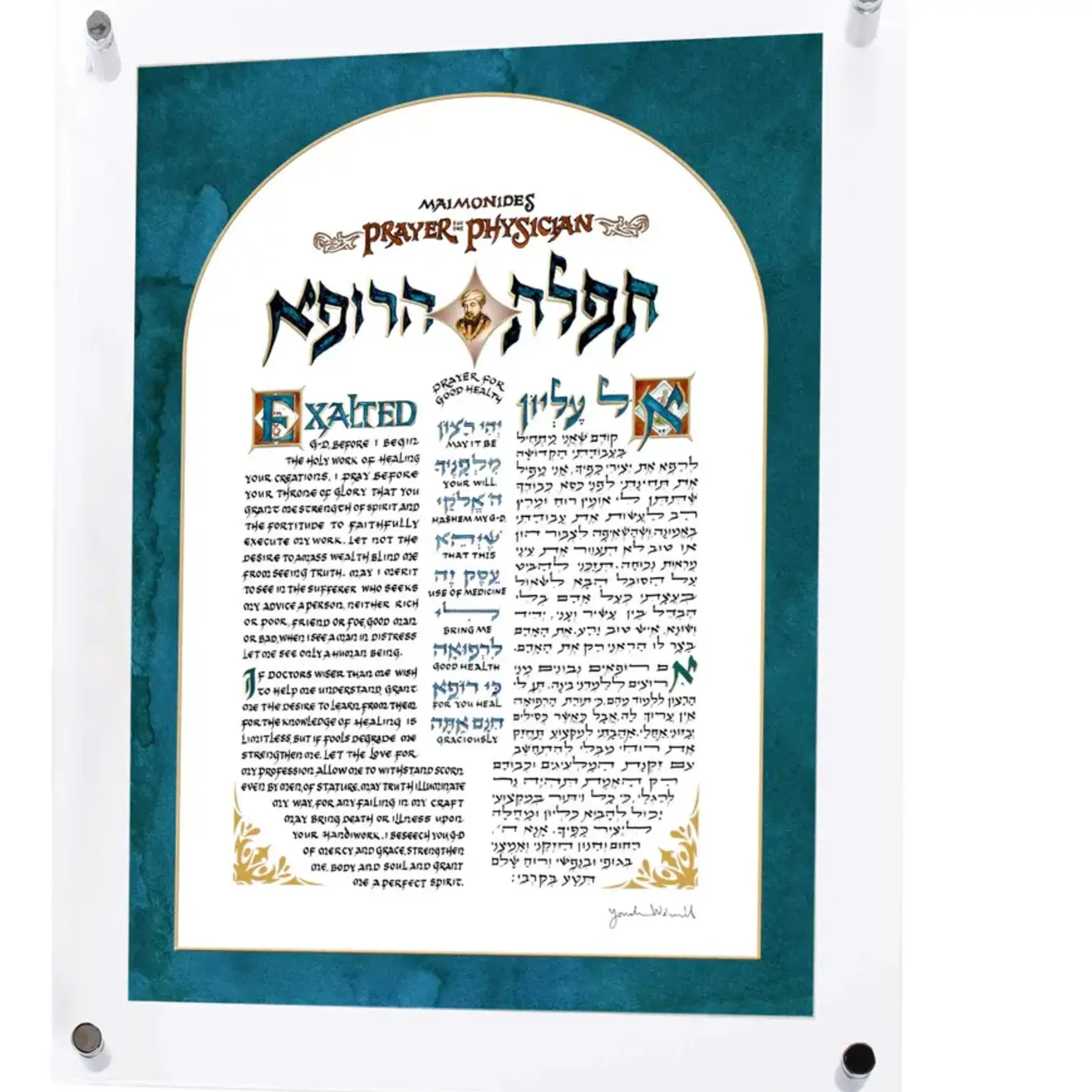 Prayer for the Physician - 16"x20", art print floating in sleek acrylic panels