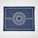 Navy & Silver Embroidered Challah Cover