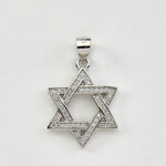 Sterling Silver Star of David Necklace w/ SS 18" Snake Chain