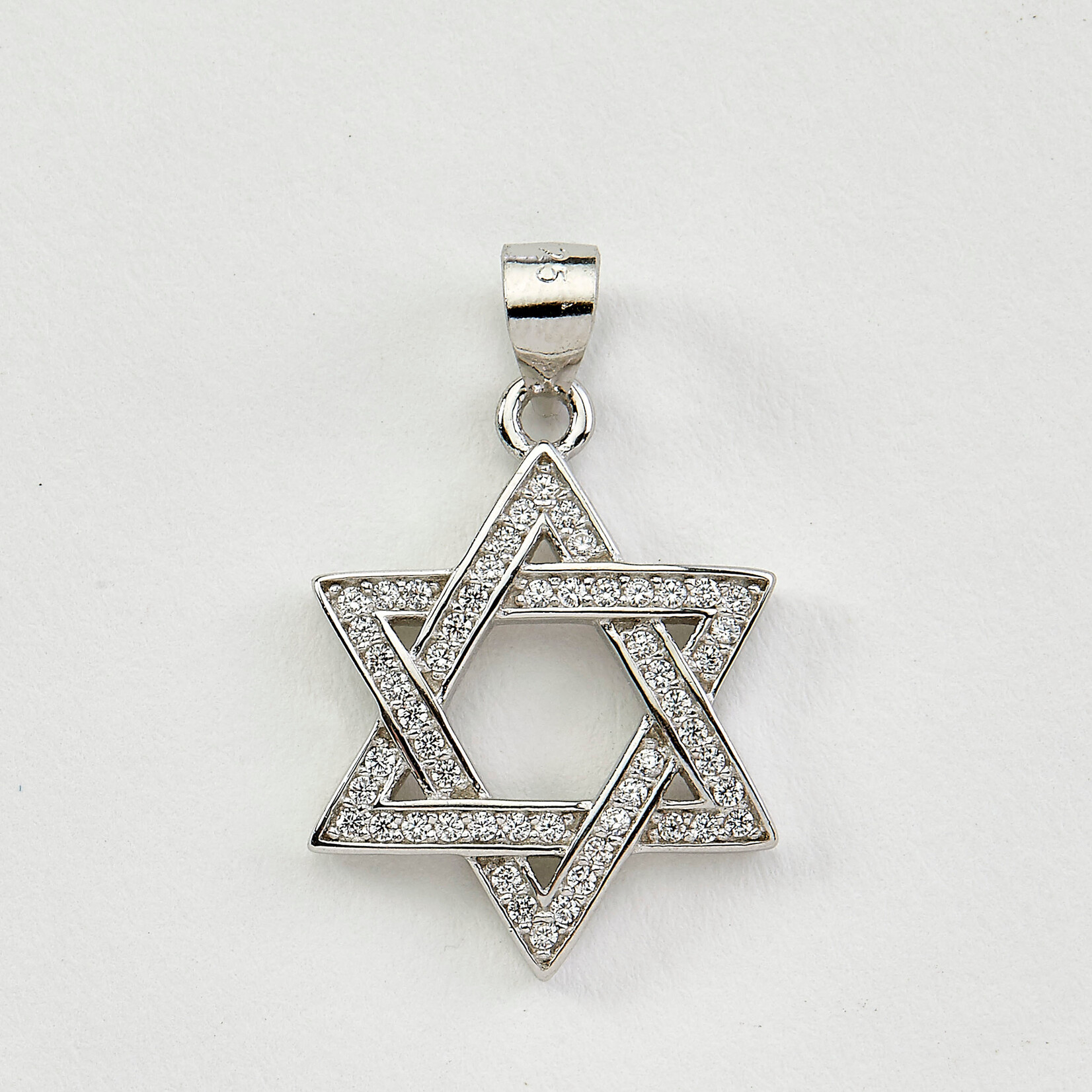 Sterling Silver Star of David Necklace w/ SS 18" Snake Chain
