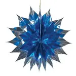 Blue and Silver Pleated Star - 12"