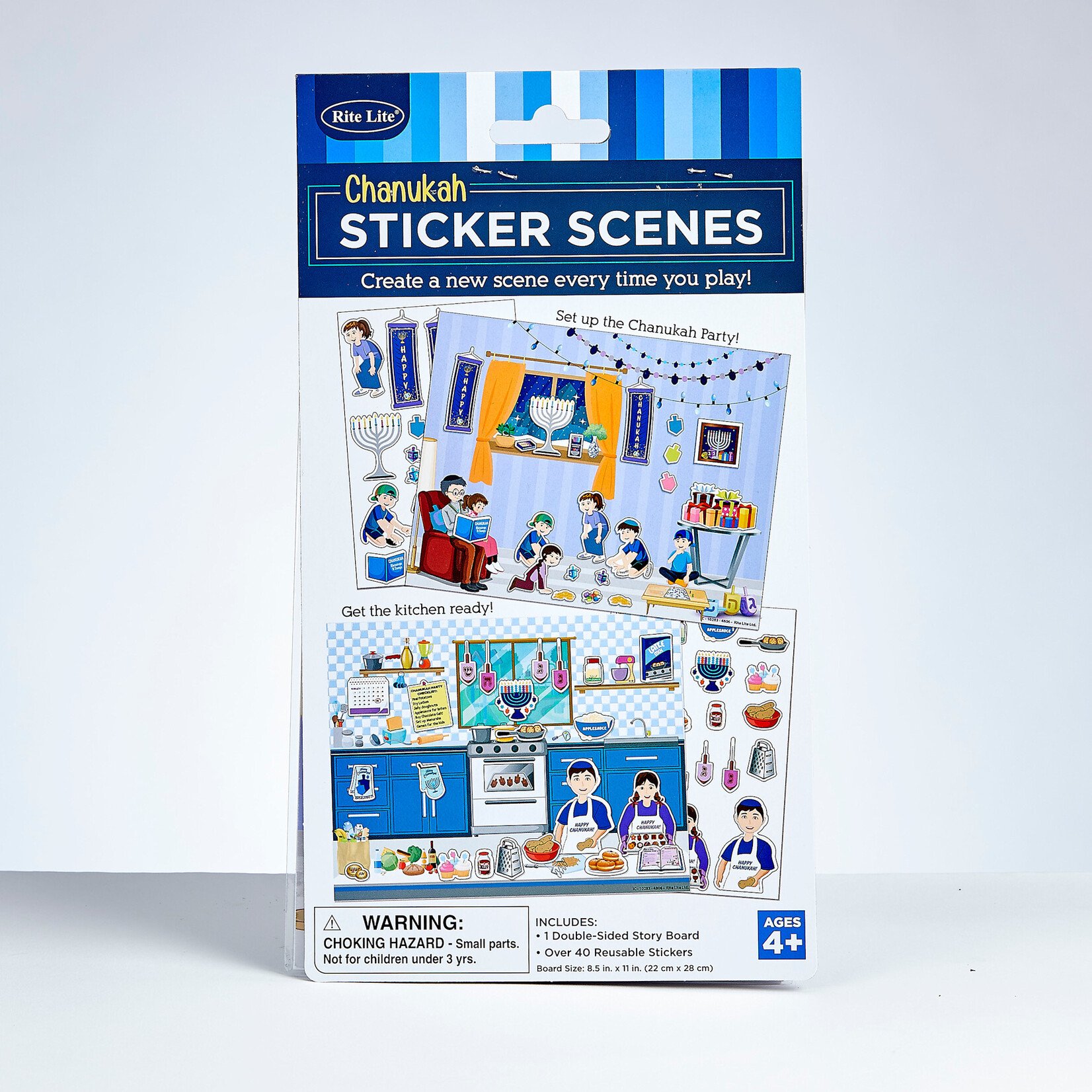 Chanukah Scenes with Reusable Stickers