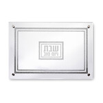 Elegant Glass Tray with Mirror and Glitter