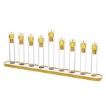 Lucite Tube Menorah - Gold