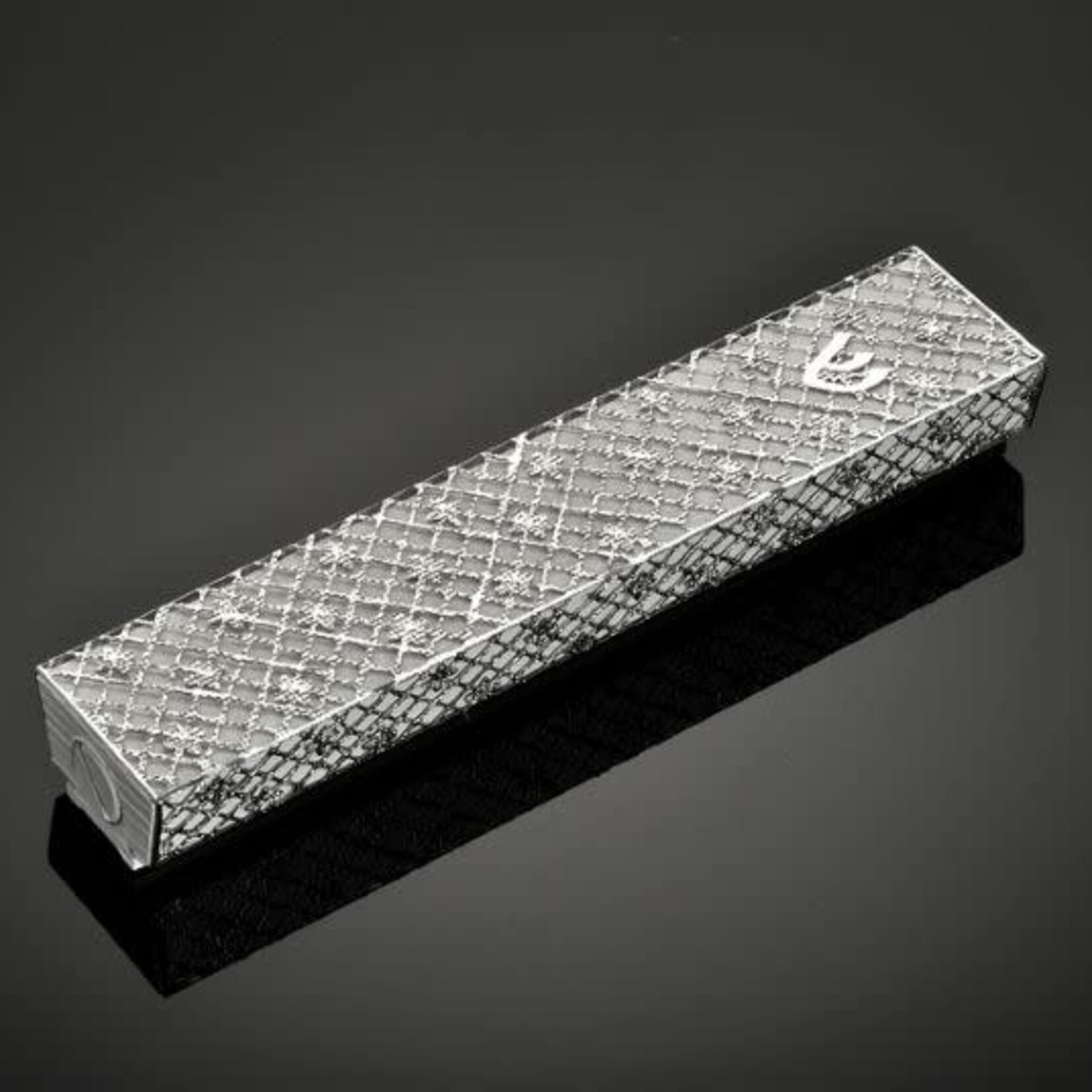 White Flower Mezuzah Case