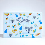 Whimsical Tempered Glass Menorah Drip Tray