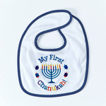 Chanukah Embroidered Bib, "My First Chanukah! "