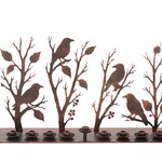 Birds in a Tree Metal Menorah