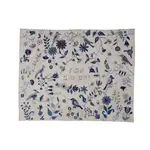 Embroidered Challah Cover-Birds & Flowers-Blue