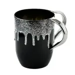 Black w/ Silver Glitter Wash Cup