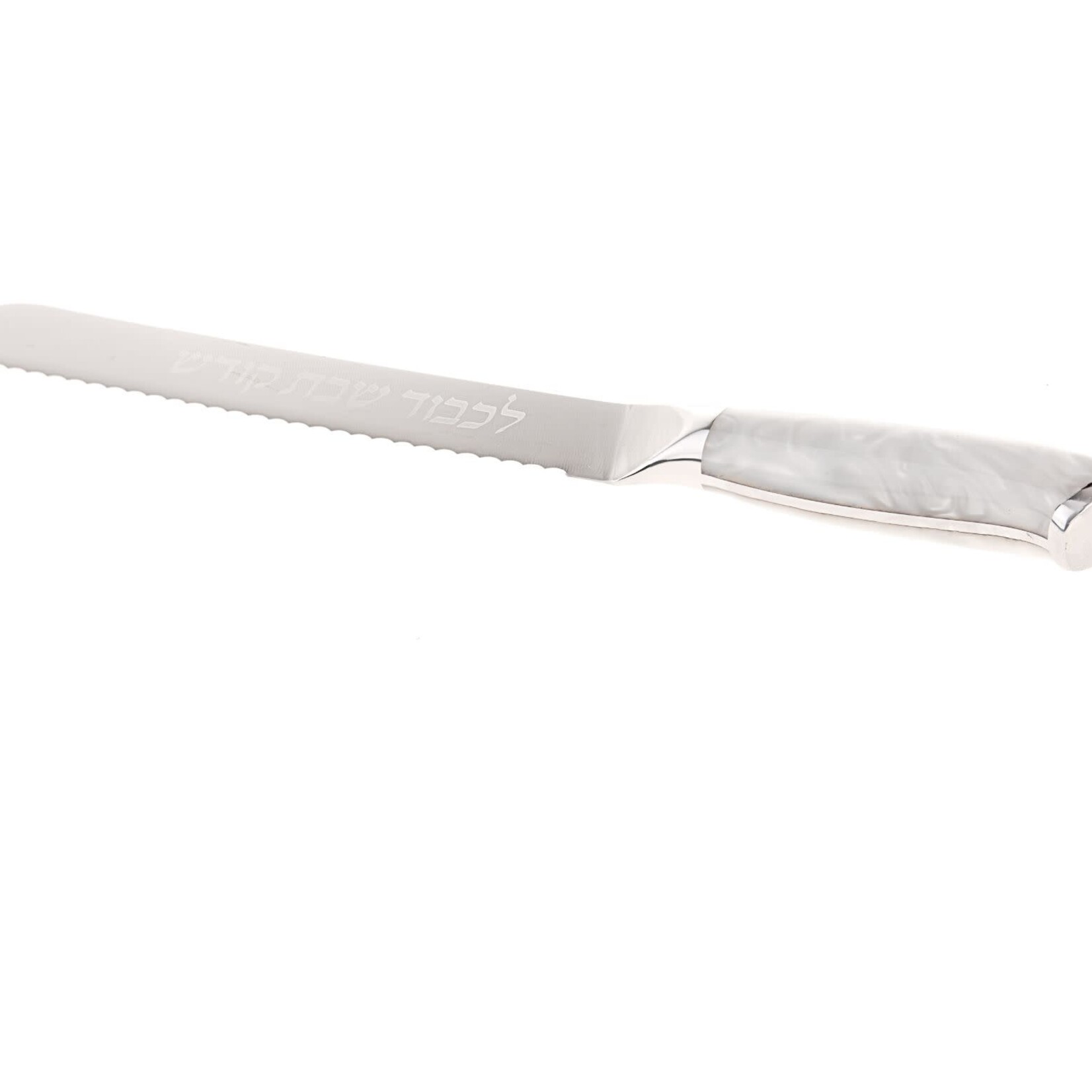 Challah Knife w/White Handle