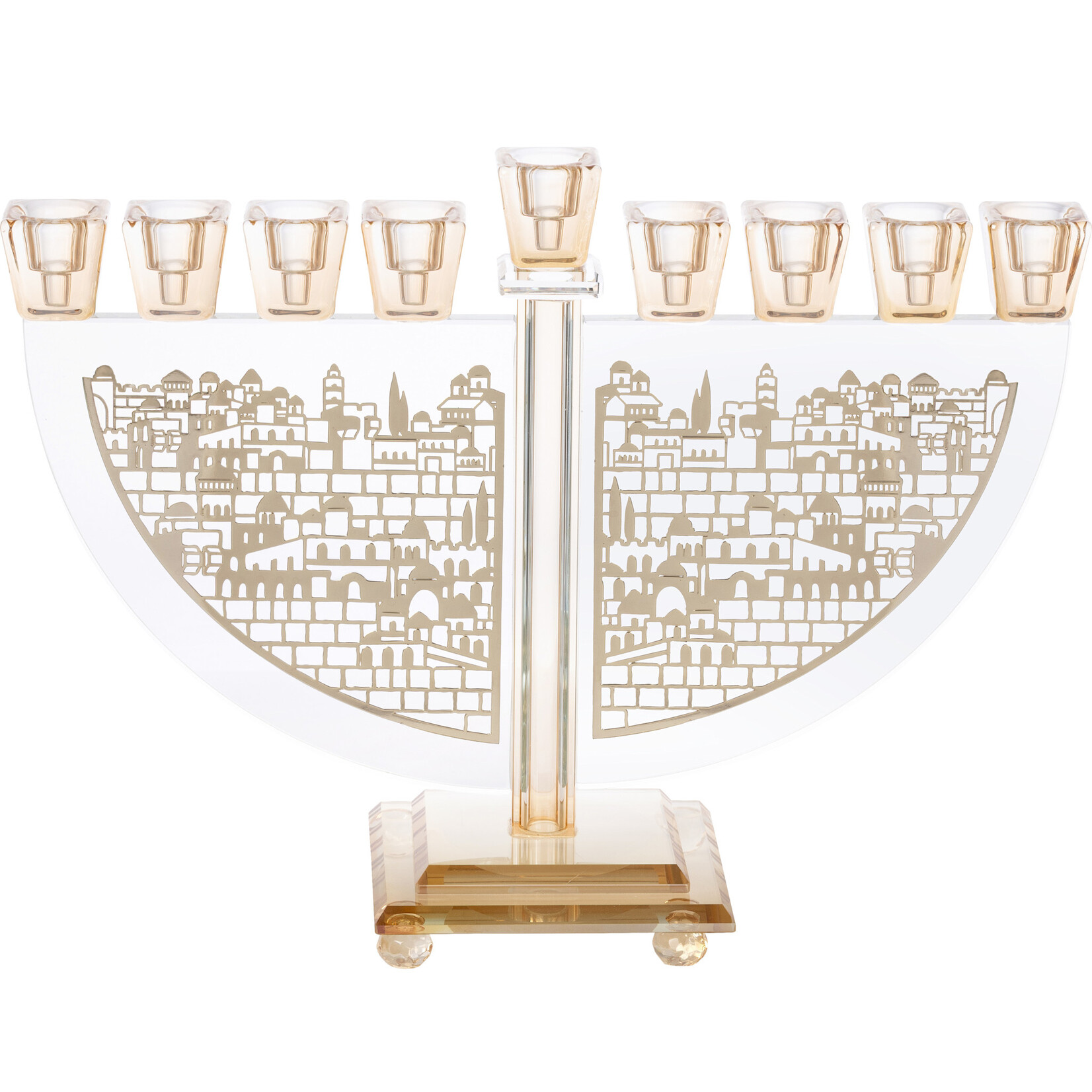 Amber Crystal Menorah - Jerusalem