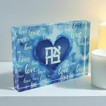 Ahava Love  Art Crystal Block