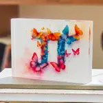 Chai Butterfly Crystal Block