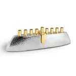 Hammered Menorah - Gold Top