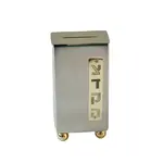 Stainless Steel Tzedaka Box With Gold Balls