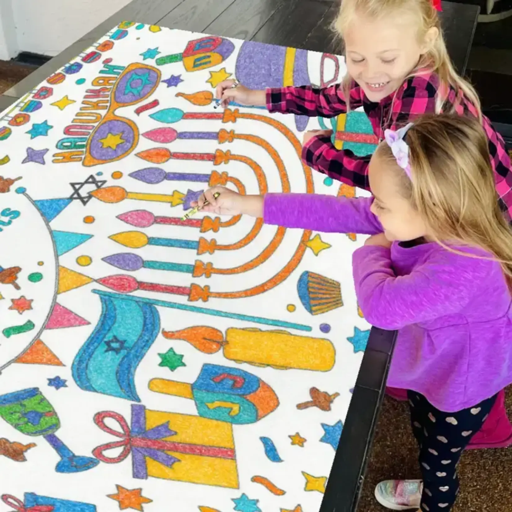 Hanukkah Coloring Tablecloth | Kids Activity