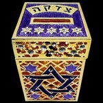 Tzedaka Box - Purple Star of David