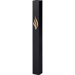Black Modern Aluminum Mezuzah Case w/ Gold Shin